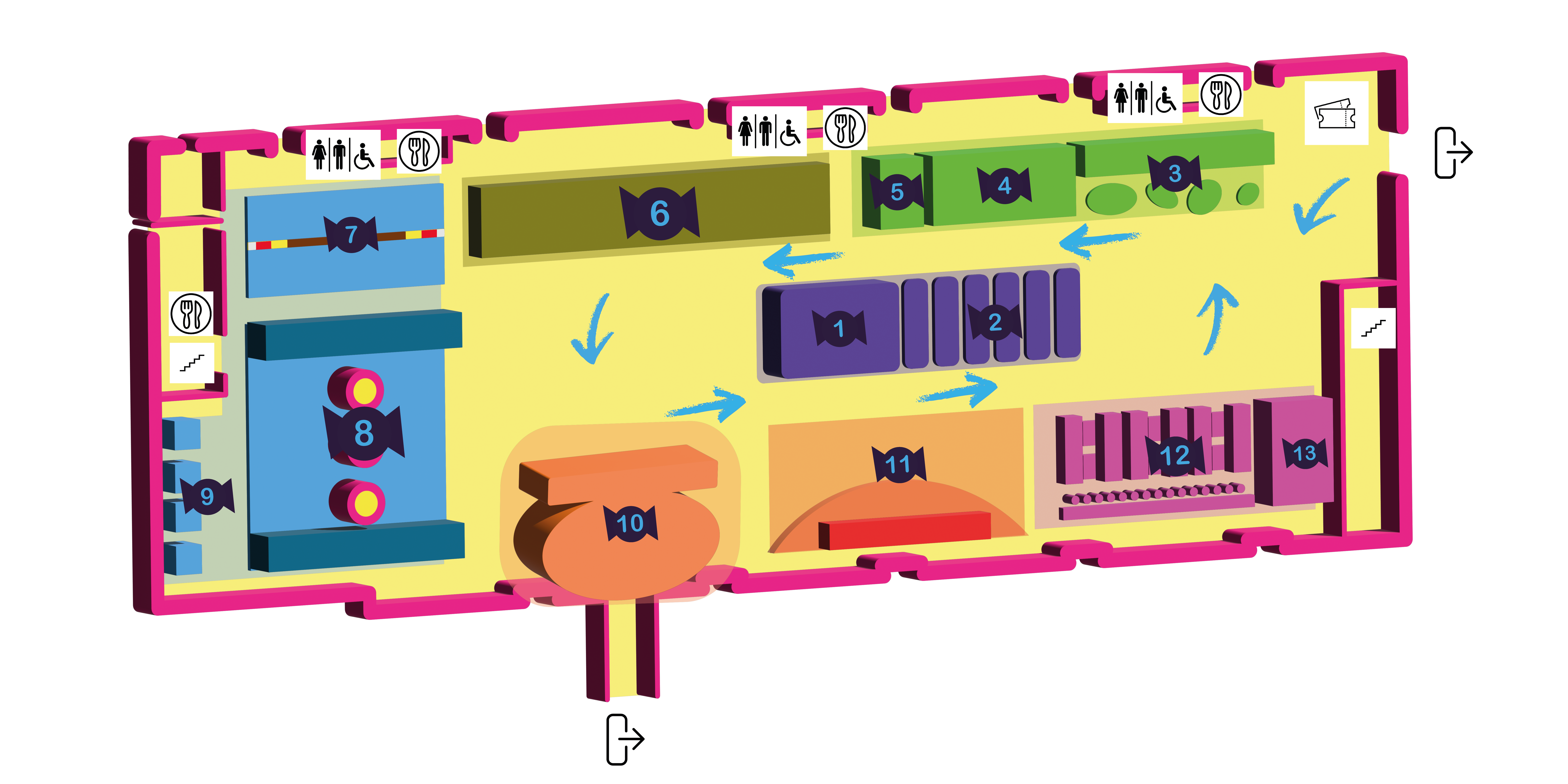 Plan détaillé du Salon Carambar - Zones d'activités